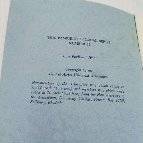 Aspects of Rhodesian Land Policy 1980 - 1936 by R.H Palmer