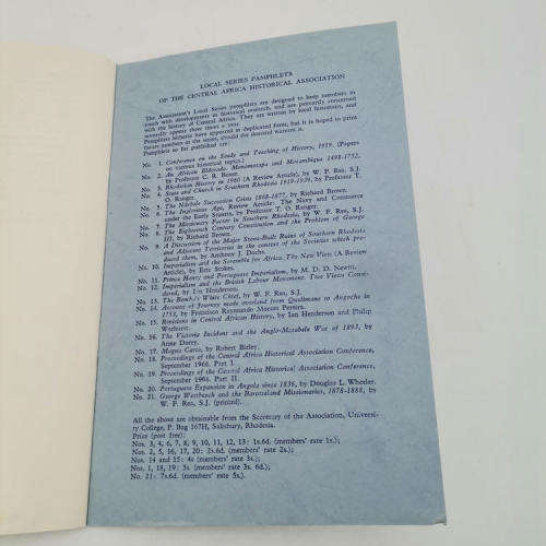 Aspects of Rhodesian Land Policy 1980 - 1936 by R.H Palmer