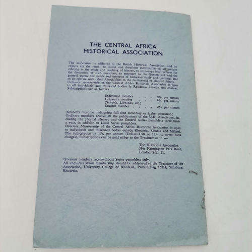 Aspects of Rhodesian Land Policy 1980 - 1936 by R.H Palmer