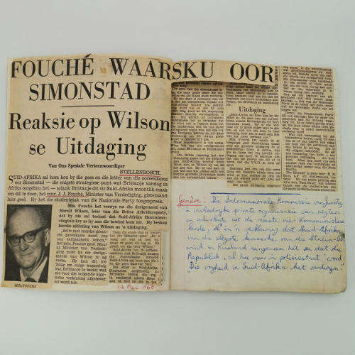 Plakboek oor die Transkei en ander kwessies vroeg 1960`s
