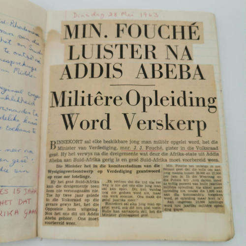 Plakboek oor die Transkei en ander kwessies vroeg 1960`s