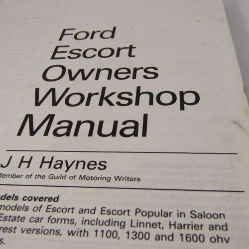Haynes Ford Escort 1975 to 1980 models owners workshop manual