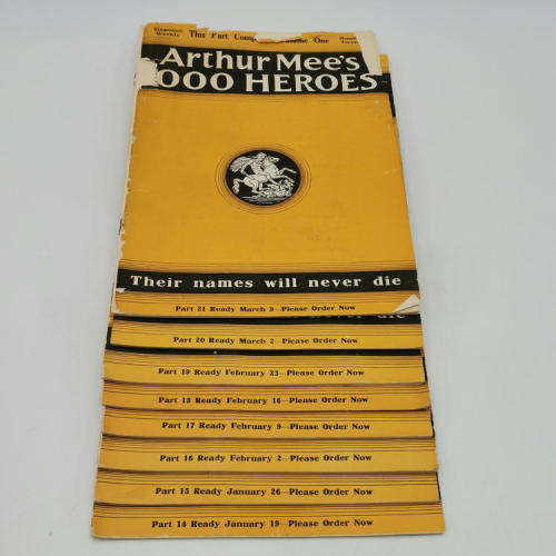 Lot of 34 Arthur Mee`s 1000 Heroes booklets - some covers loose