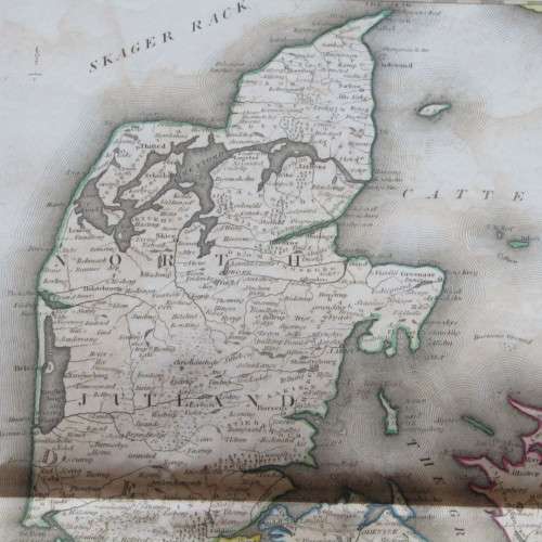 Original 1830`s map of Denmark - published by W. Lizars, Edinburgh - 47 x 57cm