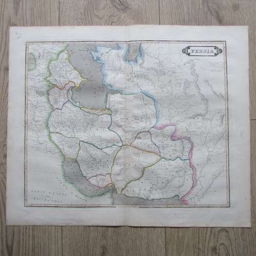 Original 1830`s map of Persia - published by W.H. Lizars, Edinburgh - 57 x 47cm