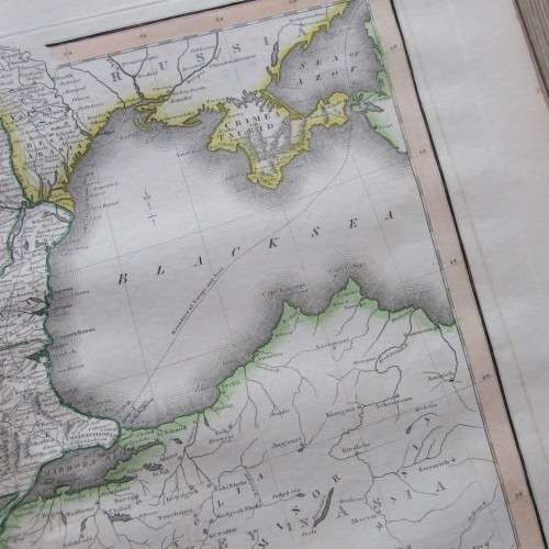 Original 1830`s map of Turkey in Europe - published by W.H. Lizars, Edinburgh - 57 x 47cm