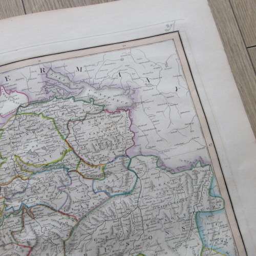Original 1830`s map of Switzerland - published by W.H. Lizars, Edinburgh - 57 x 47cm