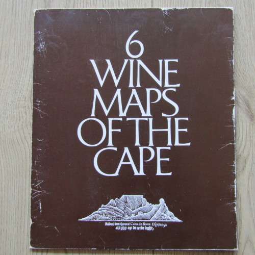 Folder with 6 vintage wine maps of the Cape
