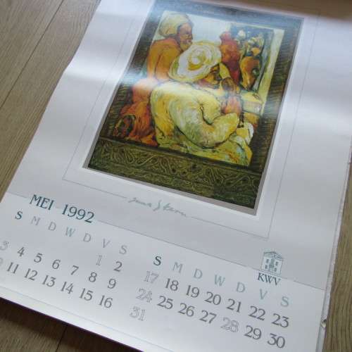 1992 KWV calendar with artwork of Irma Stern