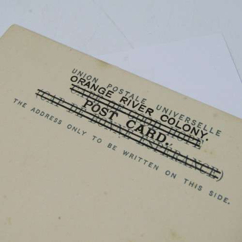 Cape of Good Hope pre-printed post card overprinted Orange River Colony - rarely seen