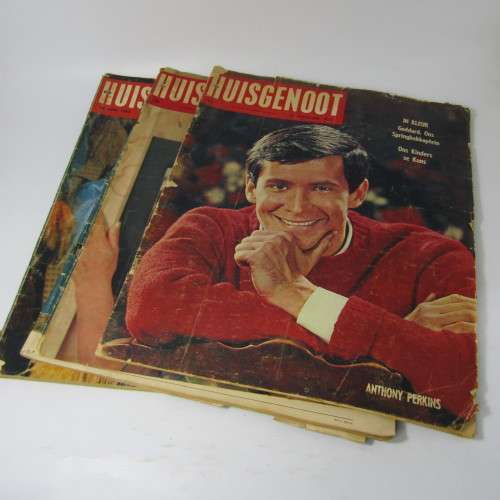 Lot of 3 Huisgenoot magazines from 1963 - used but reasonable condition