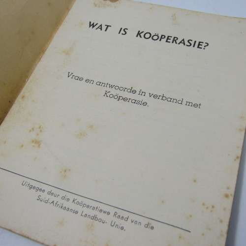 Vintage information booklet for farmers - Wat is Kooperasie