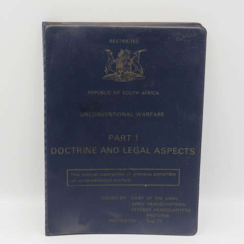 South African Chief of the Army set of handbooks for unconventional warfare