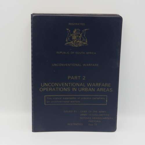 South African Chief of the Army set of handbooks for unconventional warfare