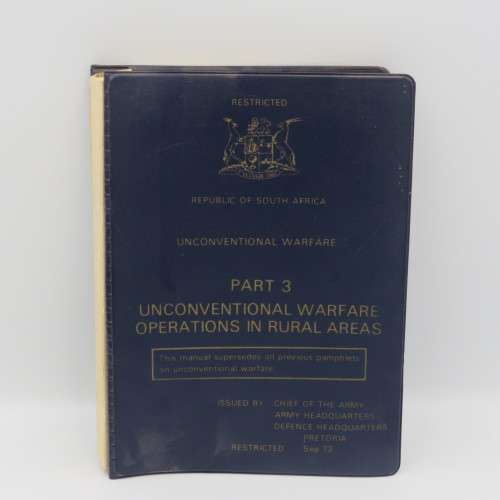South African Chief of the Army set of handbooks for unconventional warfare