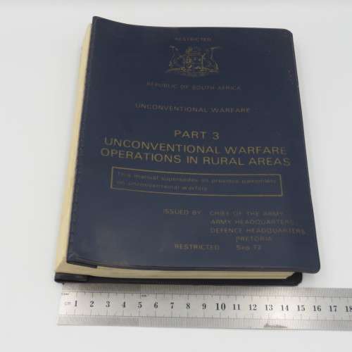 South African Chief of the Army set of handbooks for unconventional warfare