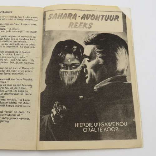 Vintage Afrikaans comic book - Die Swart Luiperd no 42 Kettings in die oerwoud deur Braam le Roux