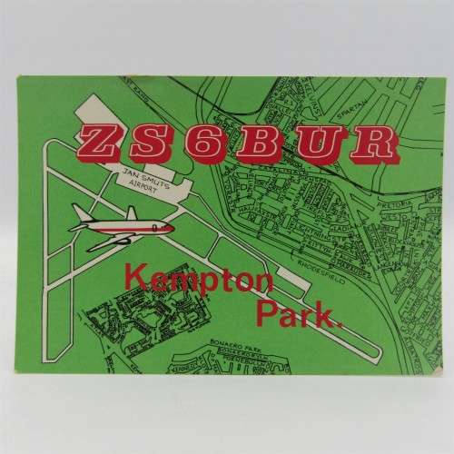 Jan Smuts Airport - Kempton Park 1981 QSL radio amateur card