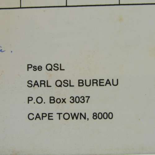 SAS Protea ship 1976 QSL Radio amateur card