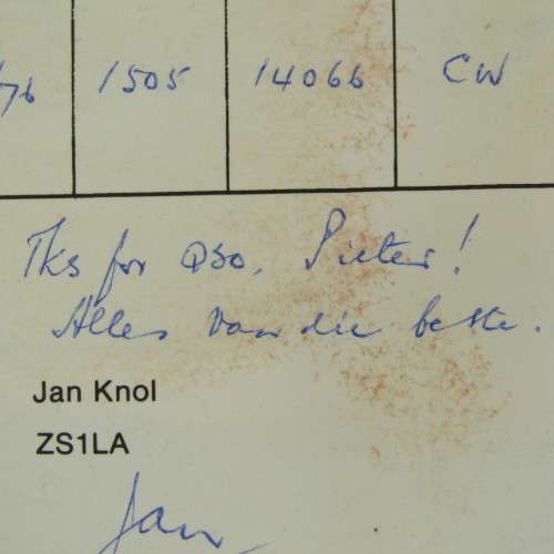 SAS Protea ship 1976 QSL Radio amateur card