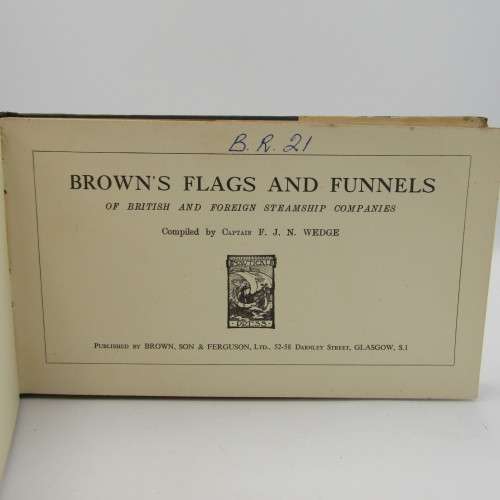Brown`s Flags & Funnels of Steamshop Companies 1951 SA Navy copy