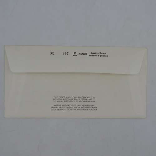 Farewell Shackleton aviation flown cover no 407 of 8000 - Signed by Brig. C Lombard