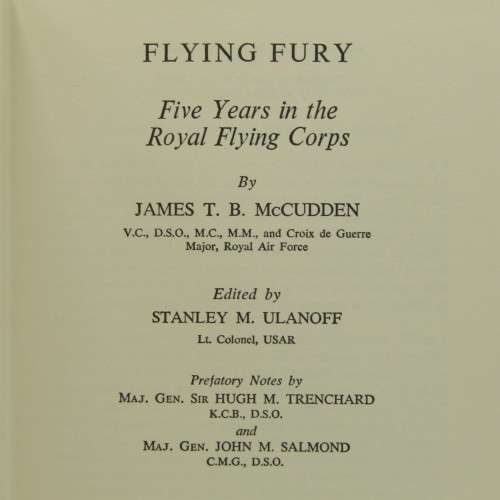 Flying Fury by James TB McCudden RFC