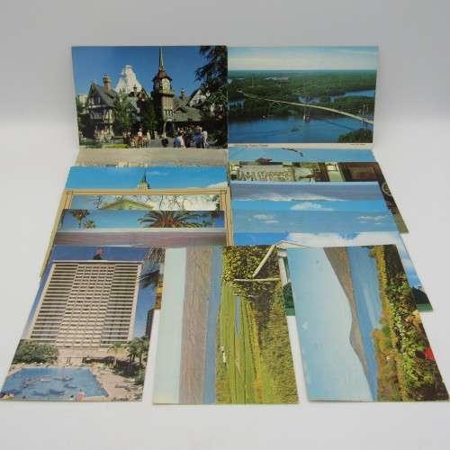 Lot of 15 USA vintage postcards - all used with stamps