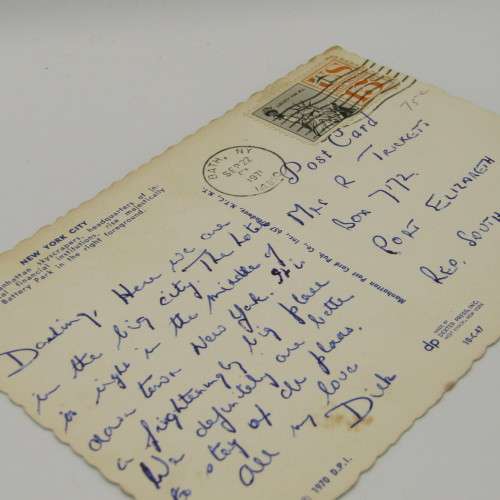 Lot of 15 USA vintage postcards - all used with stamps