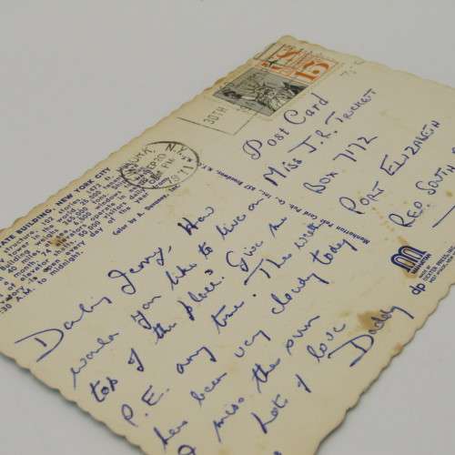 Lot of 15 USA vintage postcards - all used with stamps