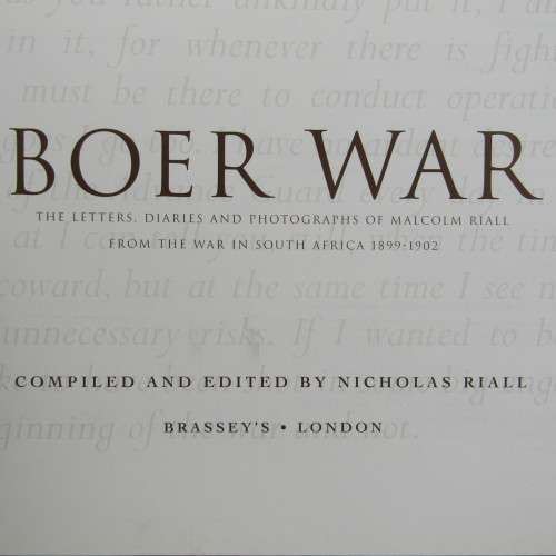 Boer War - The letters, diaries and Photographs of Malcolm Riall from the war in South Africa