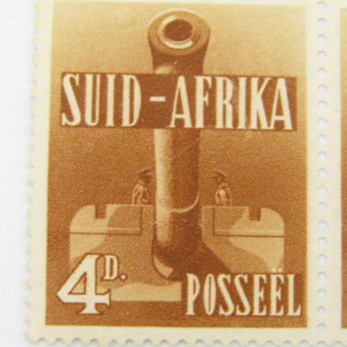 SACC 91 Pair 4d wartime mint stamps South Africa