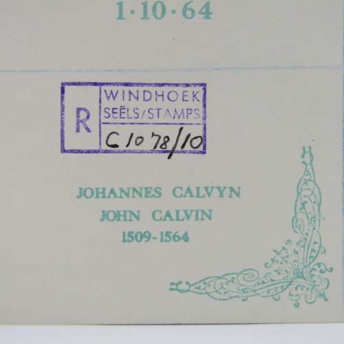 South West Africa Calvin`s Death set on First Day Cover SACC 225,226