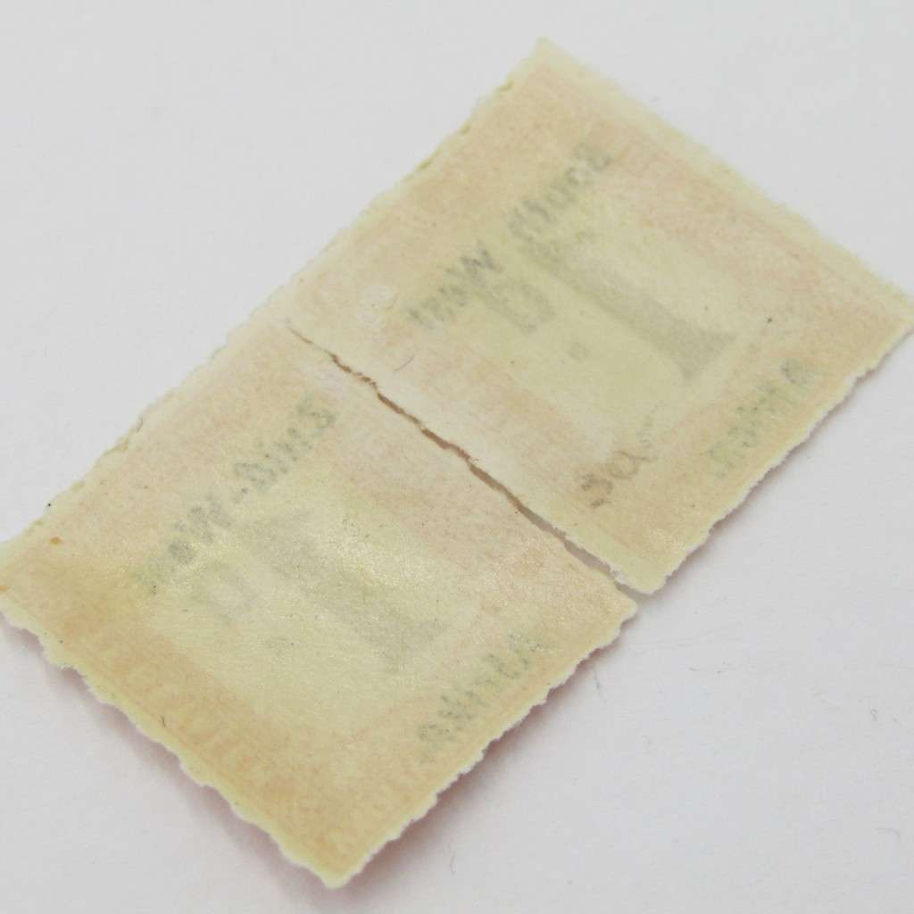 South West Africa Postage due 1d pair - SACC 2 mint torn between 2 stamps