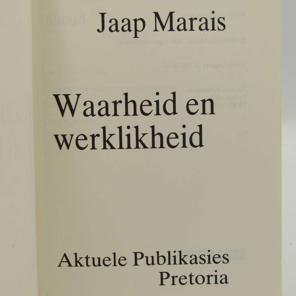 Jaap Marais - Waarheid en werklikheid geteken deur die skrywer