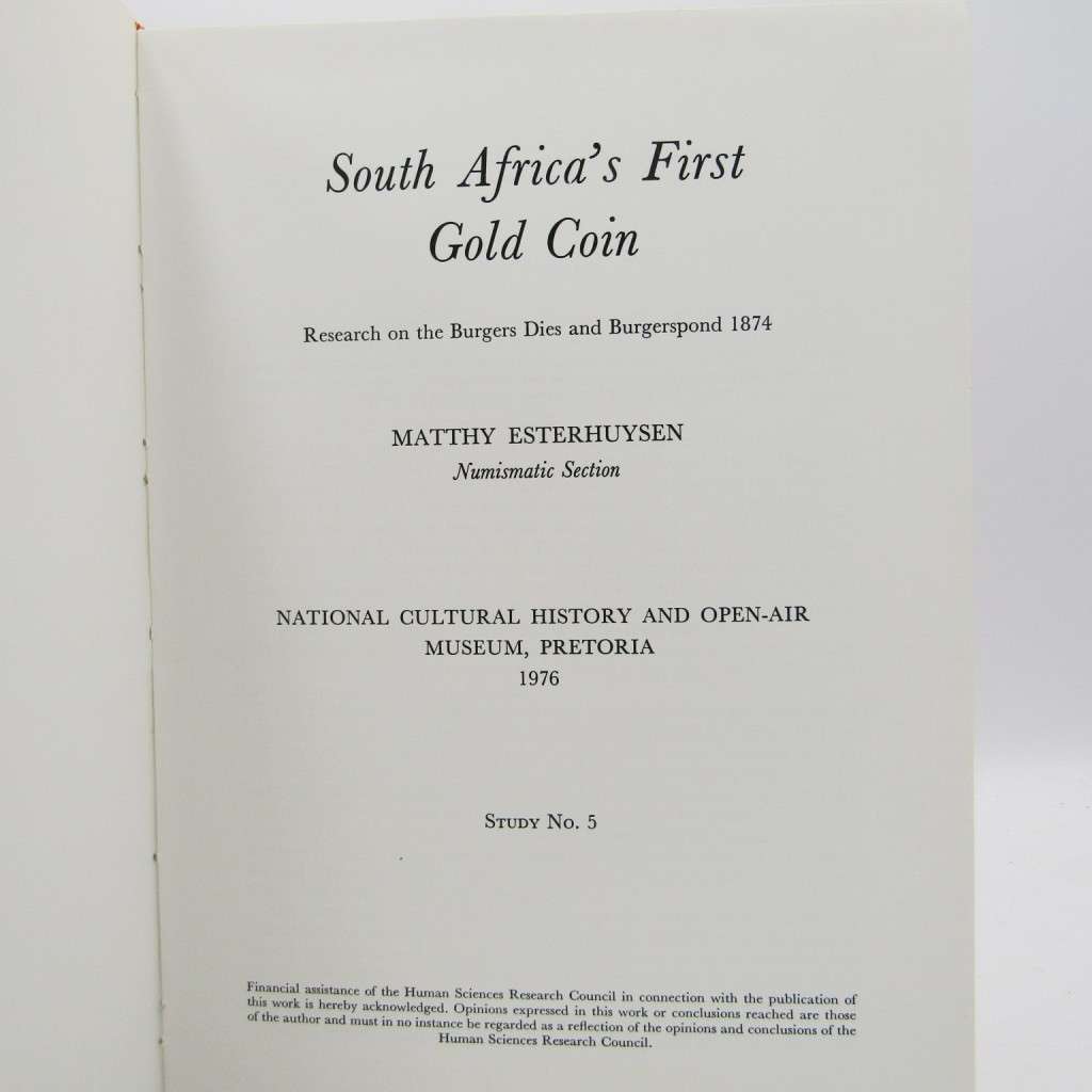 South Africa`s first gold coin by Matthy Esterhuysen 1976