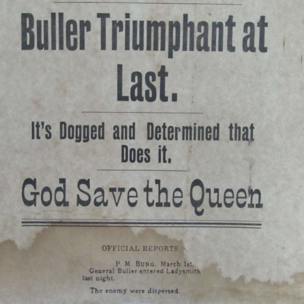 Boer War Ladysmith Relieved poster - Special edition of Grocott`s Daily Mail