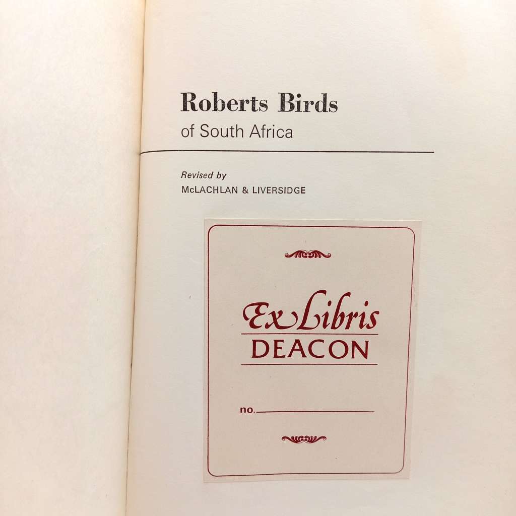 Roberts Birds of South Africa - McLachlan