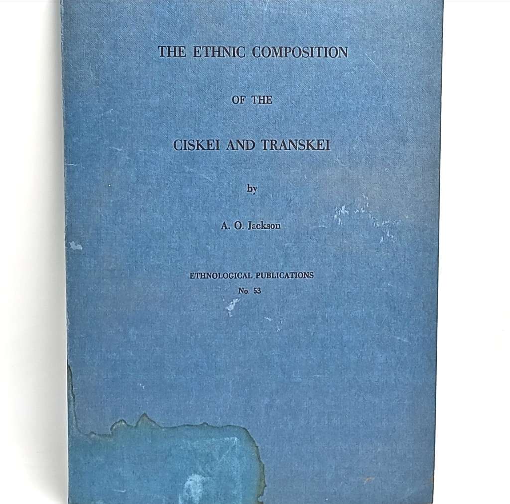 The Ethnic composition of the Ciskei and Transkei 1975 publication some water damage