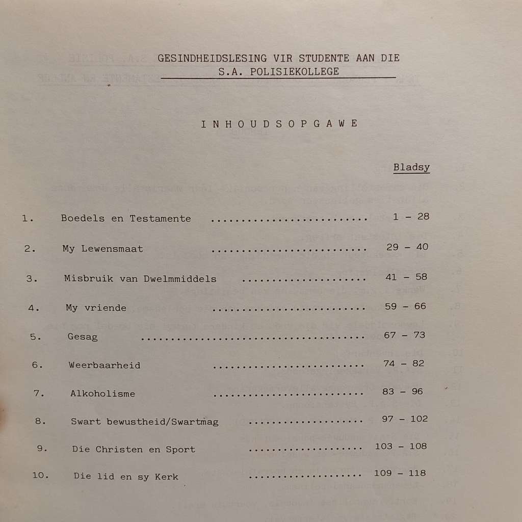 Suid-Afrikaanse Polisie handleiding - Basiese Opleiding - Gesindheid