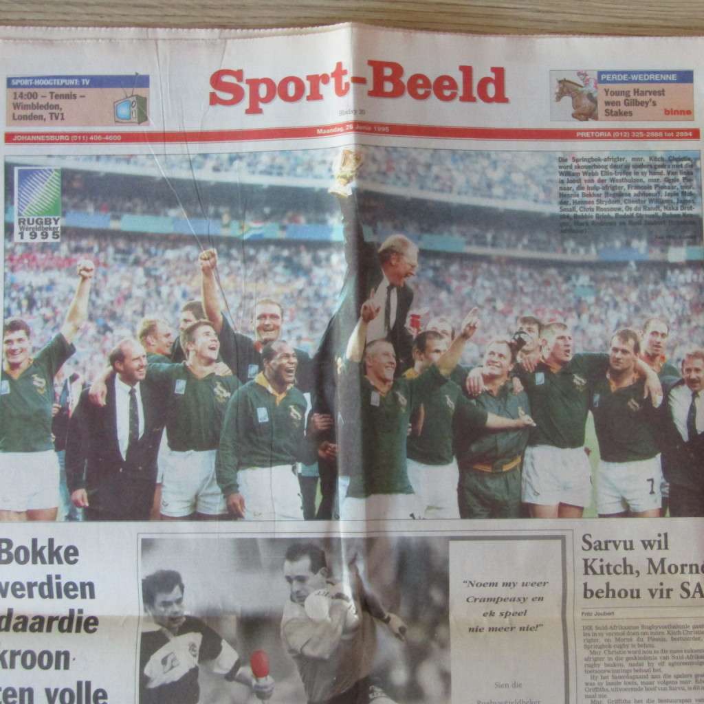 Pretoria Rugby Beeld 26 Junie 1995 Amabokoboko! - Rugby World Cup