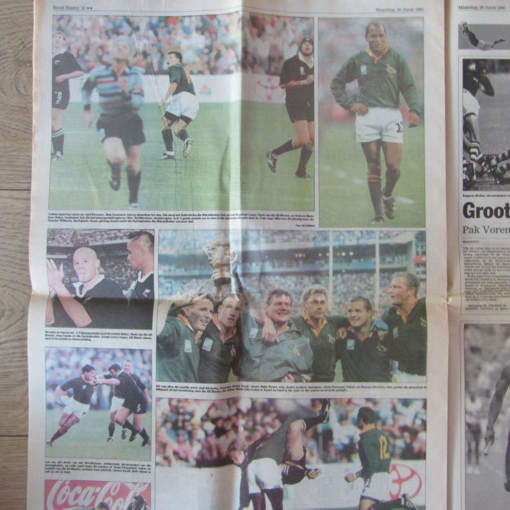Pretoria Rugby Beeld 26 Junie 1995 Amabokoboko! - Rugby World Cup