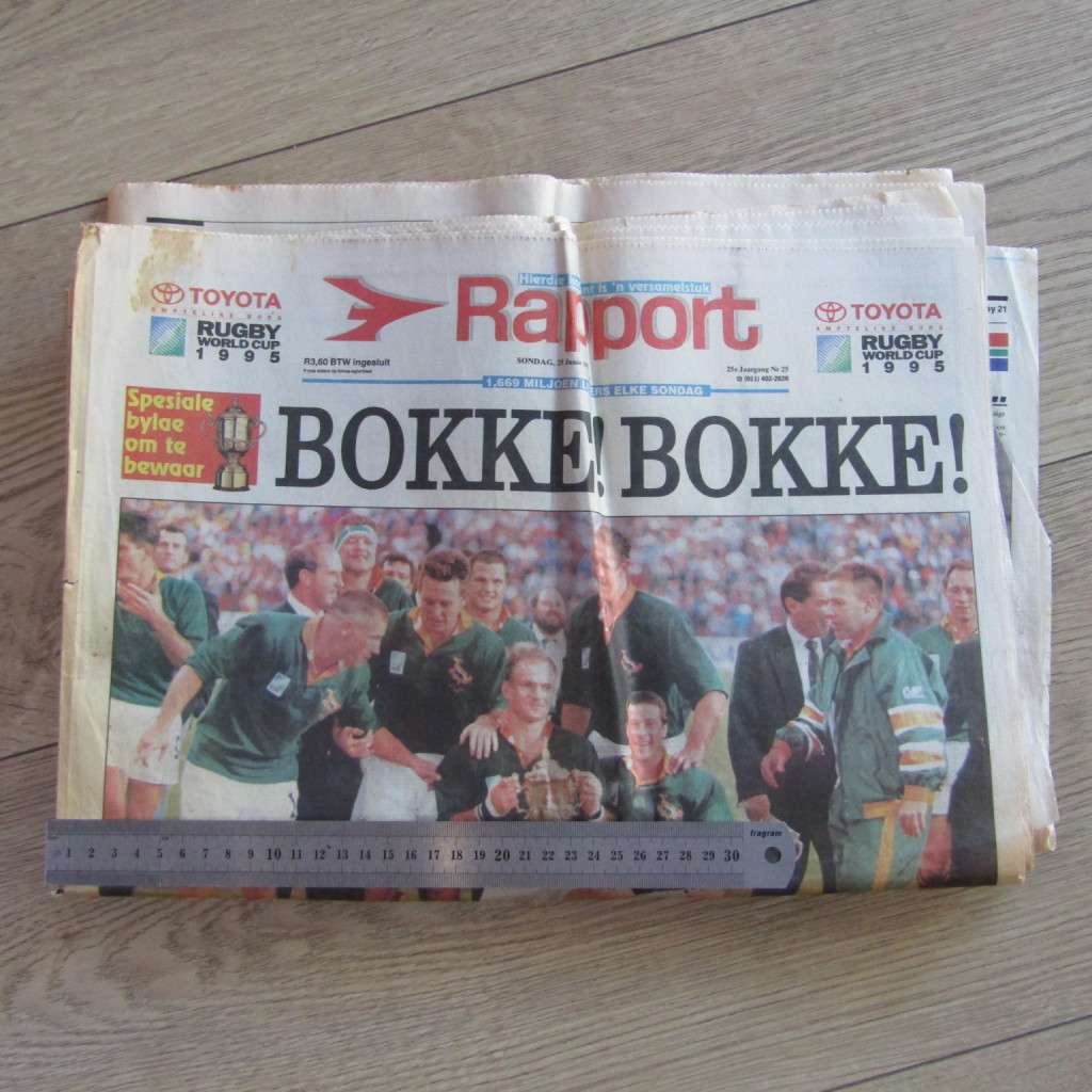 Rapport 25 Junie 1995 Bokke Bokke - Rugby World Cup