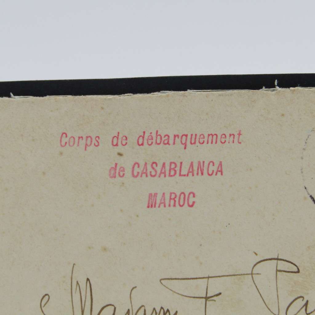 1908 Morocco Soldier`s letter to Compiegne with 2 front rubber stamps
