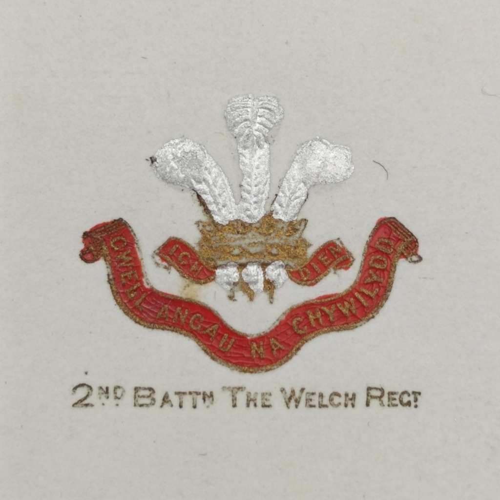 Mil WW1 British 2nd Battalion The Welsh regiment Christmas 1917 greetings card