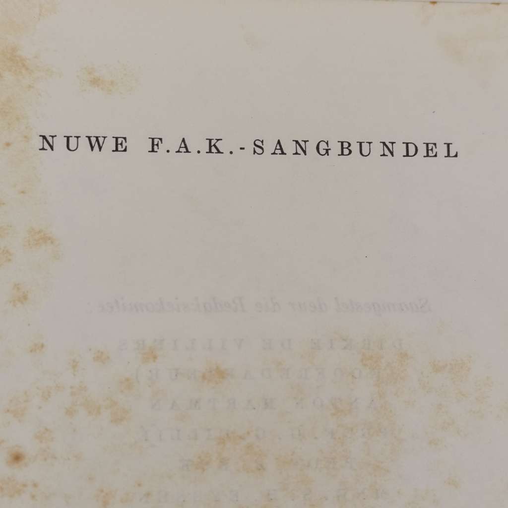 Pair of FAK Sangbundels - Old and New version