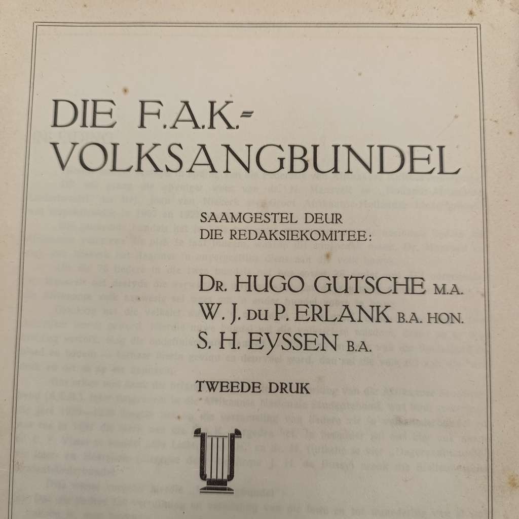 Pair of FAK Sangbundels - Old and New version