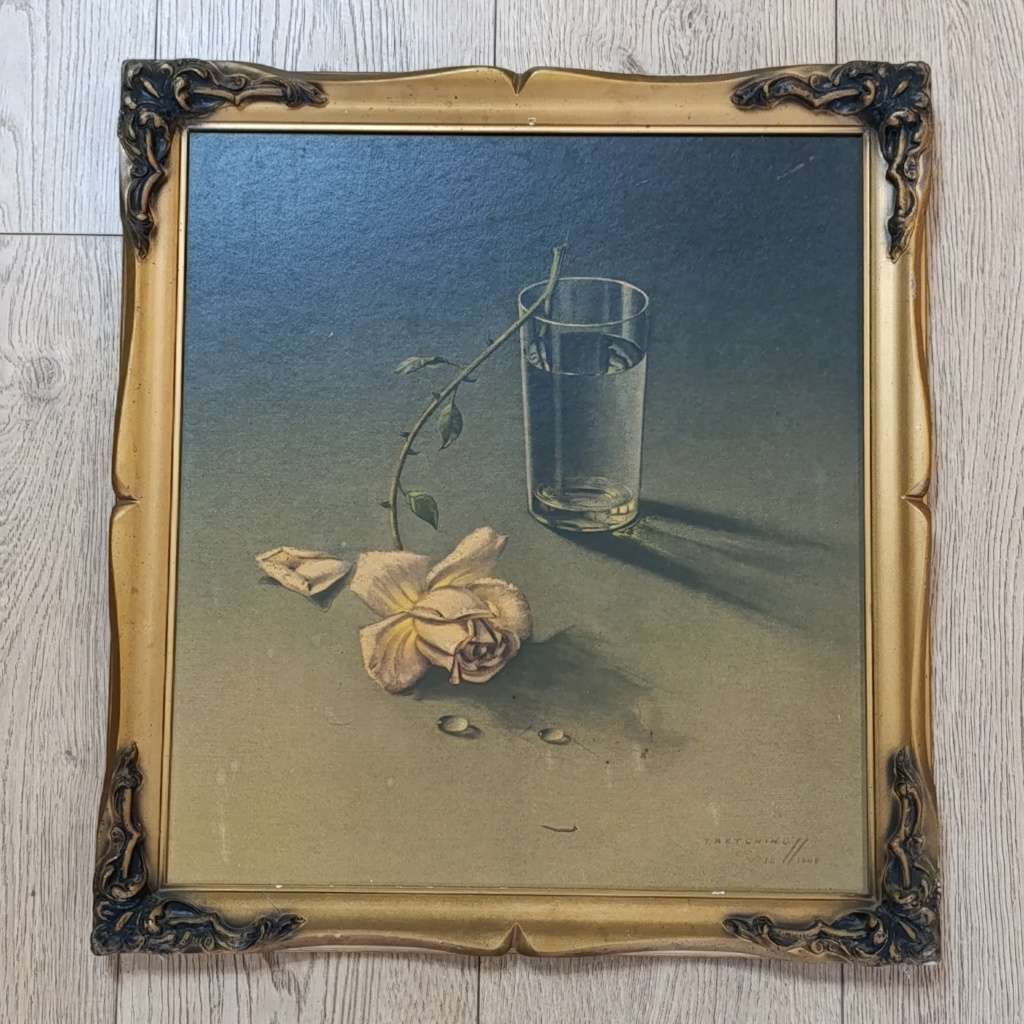 Vintage Tretchikoff print in frame - 60.9cm x 55..8cm