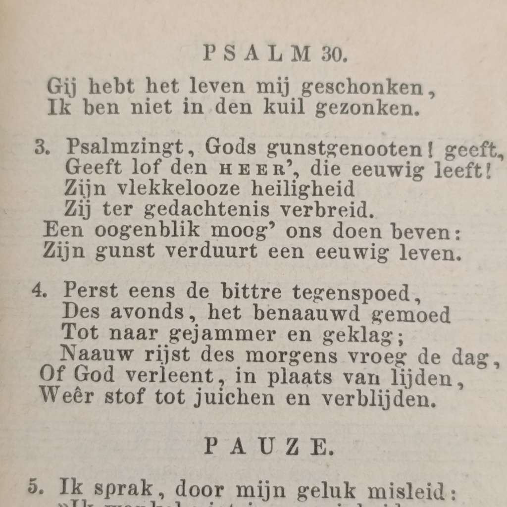 1885 Psalmen and Gezangen booklet