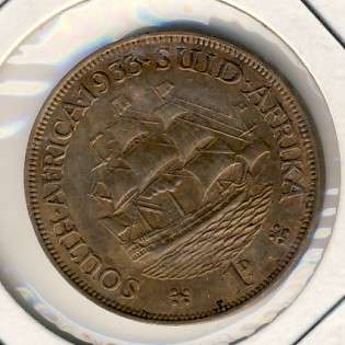 SA Union 1933 SCARCE penny   EF Cleaned ?